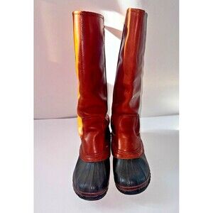 Sorel Women's Knee High Waterproof Leather Duck Riding Boot Brown/Black Size 7